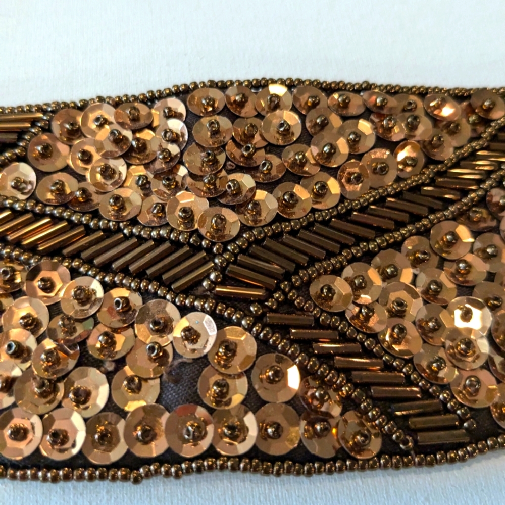 Vintage Milor Handmade Sequin and Beads 30's Ladies Waist Belt One Size - Picture 9 of 16